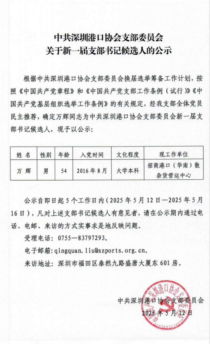 支部书记公示1